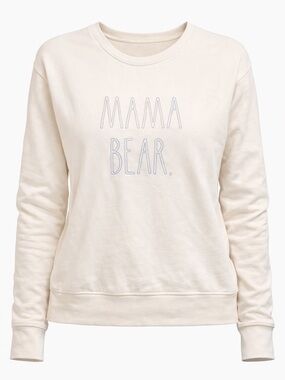 NWT Rae Dunn Mama Bear Sweatshirt Women’s Cream Pullover Cozy Small